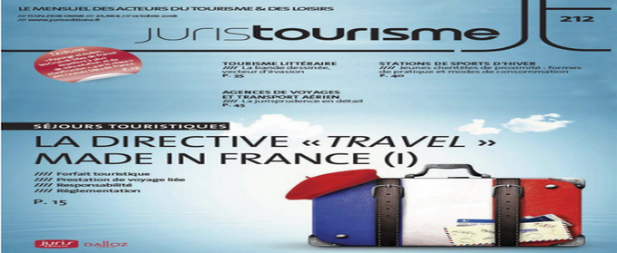 Logo Juris tourisme : Séjours touristiques, la directive "travel" made in France 